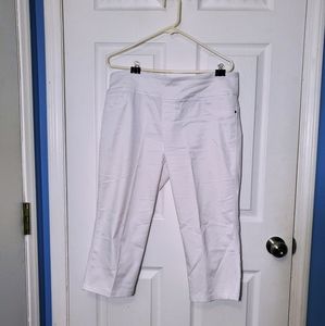 White business casual capris
